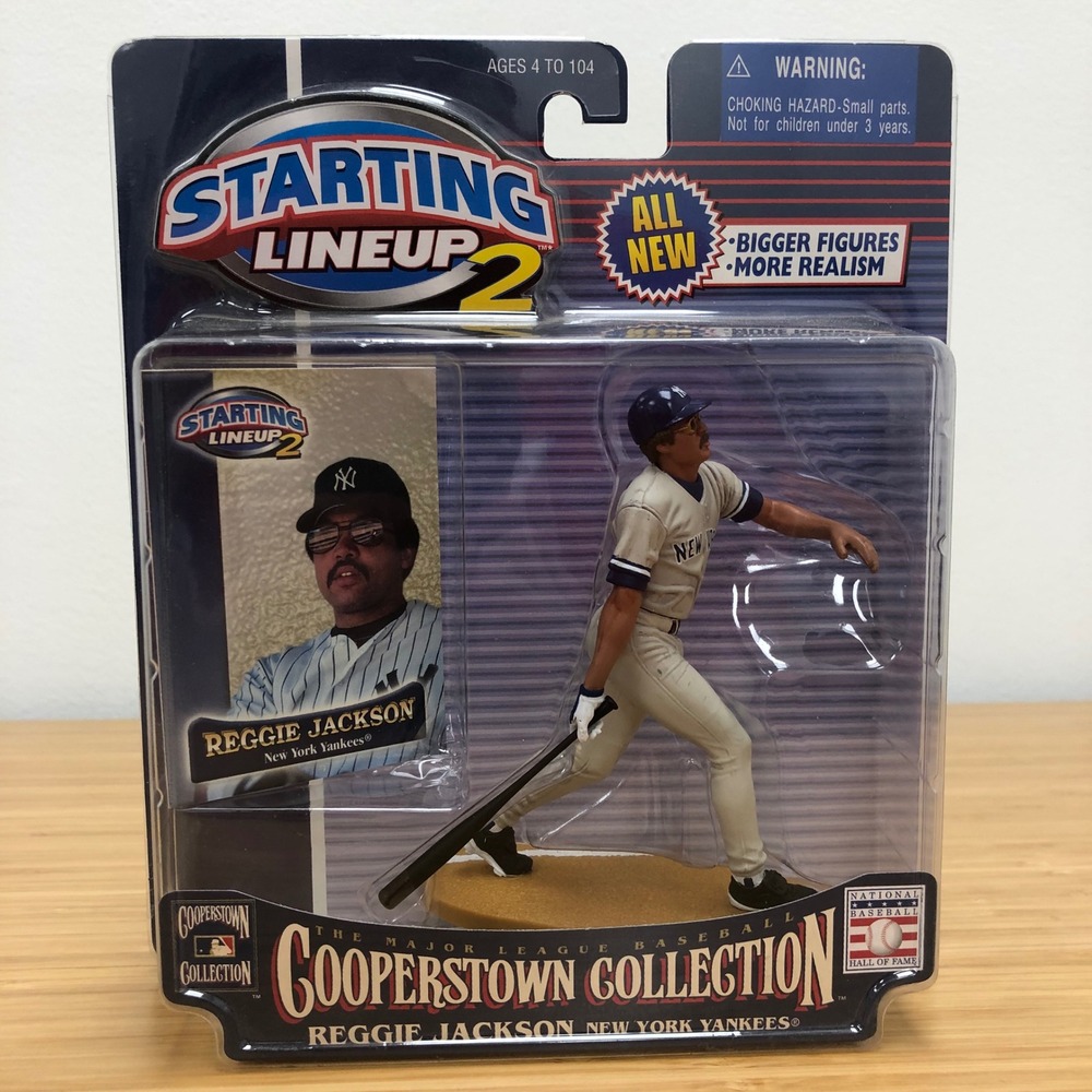 Hasbro‎ Starting Lineup 2 Reggie Jackson Yankees Figure Blue Cooperstown